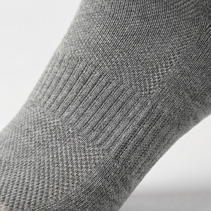 Crew Socks Gray Geometric Pattern Breathable Polyester Spandex Running Athletic Socks for Adults Spring Season - Product Image 5