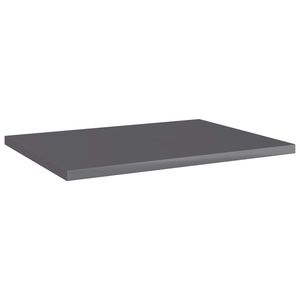 Ensemble de 8 étagères murales en bois d'ingénierie gris brillant, design simple et moyen format - Product Image 2