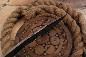 Couteau de Découpe à Lame Fixe en Acier Damas Forgé à la Main, Lame Vierge Personnalisable pour Camping et Activités de Plein Air - Product Image 3