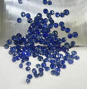พลอยไพลินสีน้ำเงินคุณภาพเยี่ยม 100% จากธรรมชาติ ขนาด 2-3 มม. รูปทรงกลม สีน้ำเงินรอยัล สำหรับทำเครื่องประดับ - Product Image 4