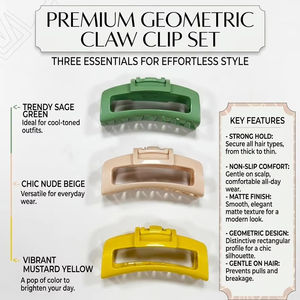 Pinces à cheveux réglables en ABS mat avec perles, dégradé de couleurs, légères, durables, pour cheveux épais, style européen et américain, Halloween, Noël - Product Image 4