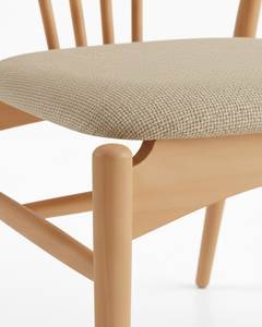 Scandinavian Solid Wood <b>Dining</b> <b>Chair</b> with Upholstered Seat Contemporary Minimalist Cafe Furniture - Product Image 4