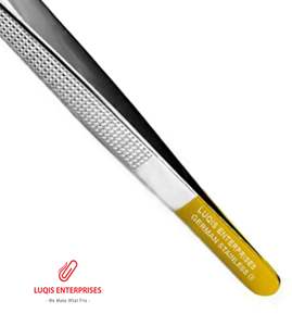 Pinzas quirúrgicas marrones de carburo de tungsteno con dientes serrados 1x2, pinzas de pulgar fuertes de acero inoxidable, instrumento médico - Product Image 3