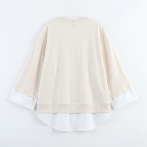 Camiseta de Manga Larga para Mujer, Estilo Vintage, Ecológica, Tejida, Informal, Cuello Redondo, Poliéster, para Todas las Temporadas - Product Image 2