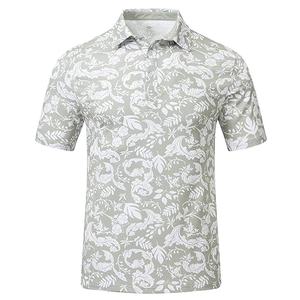 Polo informal con estampado Premium para hombre, algodón transpirable con atractivo patrón sólido, manga corta, antibolitas, servicio OEM - Product Image 4