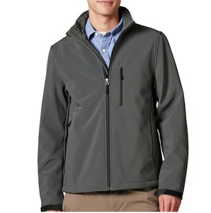 Fournisseur direct d'usine, nouvelle arrivée, veste softshell noire avec poche zippée sur la poitrine et capuche, vente en gros de vestes softshell d'hiver - Product Image 6