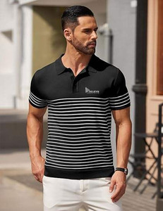 Chemises de golf pour hommes sur mesure en gros, à séchage rapide, respirantes, décontractées, unies, à manches courtes, 100 % coton - Product Image 5