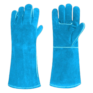 Gants de sécurité en cuir de vachette de qualité supérieure, résistants aux étincelles de soudage industriel, équipement de protection individuelle - Product Image 2