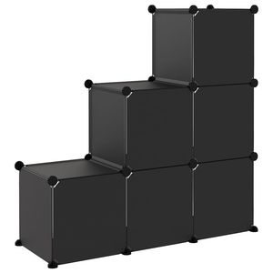 Organisateur de cube de stockage en PP noir avec 6 cubes - Product Image 5
