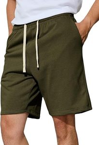 Shorts décontractés pour hommes, shorts en molleton, taille élastique, cordon de serrage, shorts de sport - Product Image 4