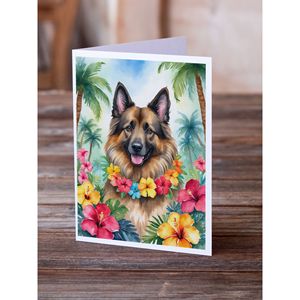 Belga Tervuren Luau Tarjetas de felicitación Paquete de 8 Whimsical A7 Tarjetas de notas en blanco con sobres Tamaño 5x7 - Product Image 2