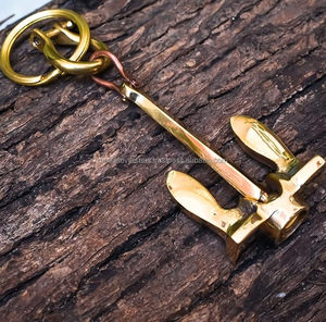 Handmade Brass Kim Loại Keychain Đẹp Mini Tàu Móc Hình Dạng Giá Tốt Neo <span class=keywords><strong>Keyring</strong></span> Cho Trang Trí Nội Thất - Product Image 2