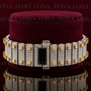 Reloj de Lujo con Incrustaciones de Moissanita Estilo Hip Hop para Hombre |   Reloj de Pulsera Mecánico Automático con Números Romanos y Diamantes - Product Image 3