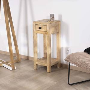 Vandana Golden Haven <b>High</b> <b>bedside</b> <b>table</b> or side <b>table</b> with 1 drawer Manoha in mango wood H 70 cm - Product Image 2