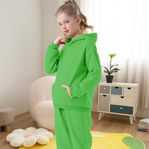 Kids Winter Tracksuit Set Warm Fleece Hoodie Jogger Suit Wholesale Supplier - Product Image 3