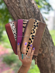 กระเป๋าคลัทช์หนังขนสัตว์พิมพ์ลายสัตว์สำหรับผู้หญิงกระเป๋าคลัทช์สีรุ้งแบบอเนกประสงค์กระเป๋าใส่บัตรเอทีเอ็มแบบทันสมัย - Product Image 5