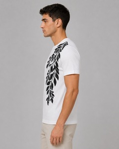 T-shirt personnalisé pour homme en coton premium, respirant, léger, décontracté, pour l'été, à manches courtes, streetwear, avec logo personnalisé - Product Image 6