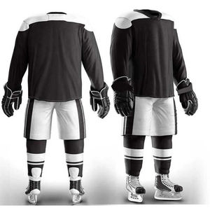 Men's Ice Hockey Uniform Full Sleeve Jersey With Custom Logo Sublimated Print Moisture Wicking Polyester Winter Apparel - Product Image 4