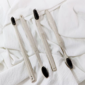 Eco Friendly <b>Wheat</b> Straw Toothbrush Bamboo Charcoal Soft Bristles Food Grade Handle Hotel Disposable Oral Care Hygienic Bulk - Product Image 6