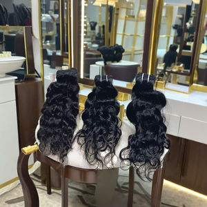 100% Extensions de cheveux humains Remy indiens vierges non transformés Jackson cheveux bouclés Wafting vague naturelle lâche profonde boucle italienne - Product Image 1