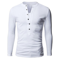 Nouvelle Collection Homme Printemps Automne – Pull Col V Boutonné Manches Longues Coupe Droite Couleur Unie Confortable Décontracté en Maille Numérique
