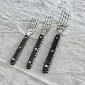 Juego de tenedores de acero inoxidable hechos a mano y personalizados con mango de acrílico para bodas, eventos, restaurantes, juego de accesorios de cocina modernos. - Product Image 5