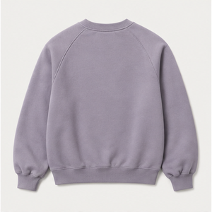 เสื้อสเวตเชิ้ตคอกลมสองชั้นทรงหลวมสำหรับผู้ชาย สีเทาลาเวนเดอร์ รุ่น Cloud-Soft Fleece MCRW-0027 ปรับแต่งได้ - Product Image 2