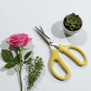 7 Inch High Carbon Steel Flower and Garden Scissors with PVC Soft Grip Handle for Garden Pruning - Product Image 1