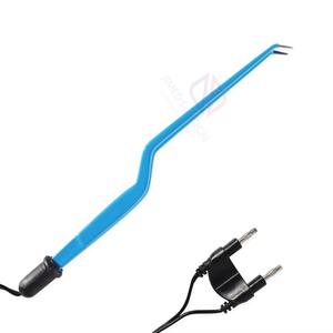 Pinzas bipolares médicas recubiertas de azul, pinzas de coagulación en ángulo tipo bayoneta para cirugía, estériles, instrumento de alta precisión - Product Image 5