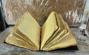 Cuaderno/Diario Rectangular de Cuero Hecho a Mano, Diseño Ecológico Árbol de la Vida, Encuadernado en Papel, con Borde Rústico, Promocional - Product Image 4