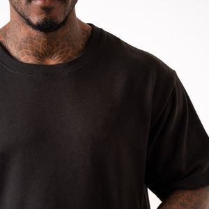 T-shirt blanc uni 100 % coton léger de luxe surdimensionné pour homme, vente en gros, personnalisé, haute qualité, été 2026 - Product Image 4