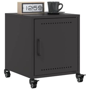 เหล็กรีดเย็นสีดำตู้ข้างเตียง14.2x15.4x17.1ใน nightstands - Product Image 4
