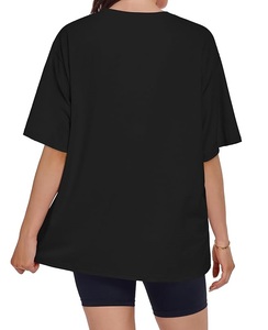 T-shirt femme en coton 100% imprimé, manches courtes, col rond, épaules tombantes, confortable, coupe ample, vente en gros, Bangladesh - Product Image 6