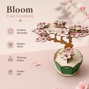Decoración de Lujo Hecha a Mano con Madera de Flor de Cerezo para el Hogar y la Oficina |   Decoración Floral Creativa para Mesa, Regalo de Bricolaje - Product Image 3