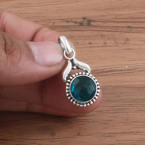 จี้หินตาเสือธรรมชาติ เงินแท้ 925 ชุบแพลตตินัม สไตล์วินเทจ สีน้ำเงินเข้ม สร้อยคอพลอย สำหรับทุกเพศ เครื่องประดับหรูหรา ของขวัญ - Product Image 3