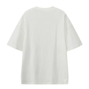 T-shirt décontracté pour homme de grande taille avec logo personnalisé brodé de haute qualité, épaules tombantes, noir, 180 g/m², 100 % coton - Product Image 4