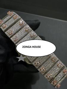 Reloj Unisex de Lujo de Acero Inoxidable con Moissanita, Estilo Hip Hop, Deportivo, de Negocios, con Movimiento Mecánico Antiguo - Product Image 4