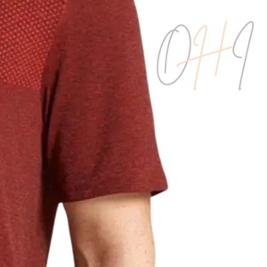เสื้อยืดผู้ชายสีแดงเลือดหมู ระบายอากาศได้ดี ทรงโอเวอร์ไซส์ ลายมัดย้อม ผ้าฝ้าย 100% คอกลม น้ำหนัก 320 กรัม แขนสั้น ดีไซน์เน้นรายละเอียดบริเวณหน้าอก - Product Image 4