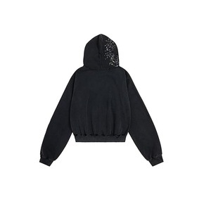 <b>Rhinestone</b> Zip Up Hoodies Womens Mens Casual Hooded <b>Jackets</b> Unisex Loose Crystal Y2K Pocket Sweatshirts - Product Image 3