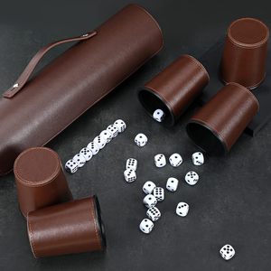 PU Leather Customizable High-Quality Dice <b>Cup</b> Set with 25 Dice and Exclusive Storage Case Eco-Friendly for Game Playing - Product Image 4