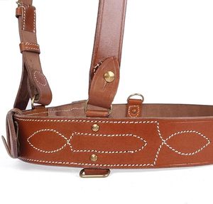 High Quality Genuine Leather Cross Body Belt with Metal D <b>Rings</b> - Product Image 3
