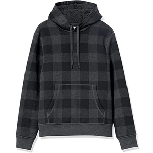 Sweat-shirt à capuche à carreaux pour homme, coupe classique, en molleton de coton, décontracté, avec poche, pour l'automne - Product Image 5