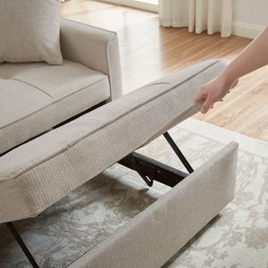 Sofá Cama Futón Moderno de Tela 3 en 1 Convertible, Cama Plegable Murphy, Sofá Reclinable Pequeño con Cama Extraíble - Product Image 5