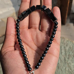 Bracelet en moissanite noire de forme carrée et ronde, taille AAA, pour la fabrication de bijoux - Product Image 3