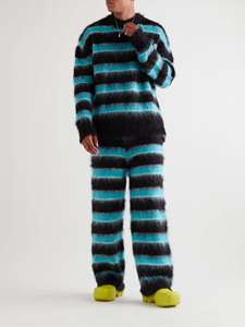 Ensemble 2 pièces pour homme, pull en mohair à manches longues et pantalon long, jacquard chaud et moelleux, personnalisable OEM pour l'hiver - Product Image 2