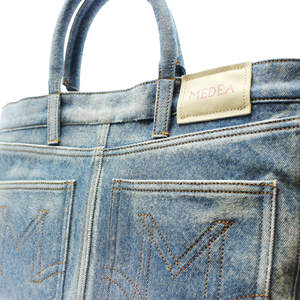 Sac bandoulière vintage en jean pour femme, durable pour la plage, avec imprimé couleur unie et logo personnalisé - Product Image 2