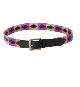 Cinturones de polo de cuero de primera calidad Unisex ecuestre inteligente forma de diamante bordado hecho a mano con hilos fuertes PB012 - Product Image 5