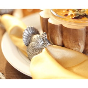 Anillos de Servilleta de Metal Rústico con Forma de Pavo, Decoración para Mesa de Comedor en Otoño, Porta Servilletas con Diseño Detallado de Pájaro Pavo - Product Image 4