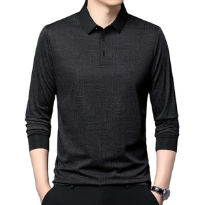 Nueva camisa de manga larga informal de negocios para hombres, camisa Polo de Color sólido, Top versátil cómodo transpirable a la moda - Product Image 4