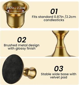 Juego de Portavelas de Hierro Hechos a Mano, Personalizables y Duraderos, Decoración para el Hogar, Portavelas de Metal para Mesa - Product Image 4